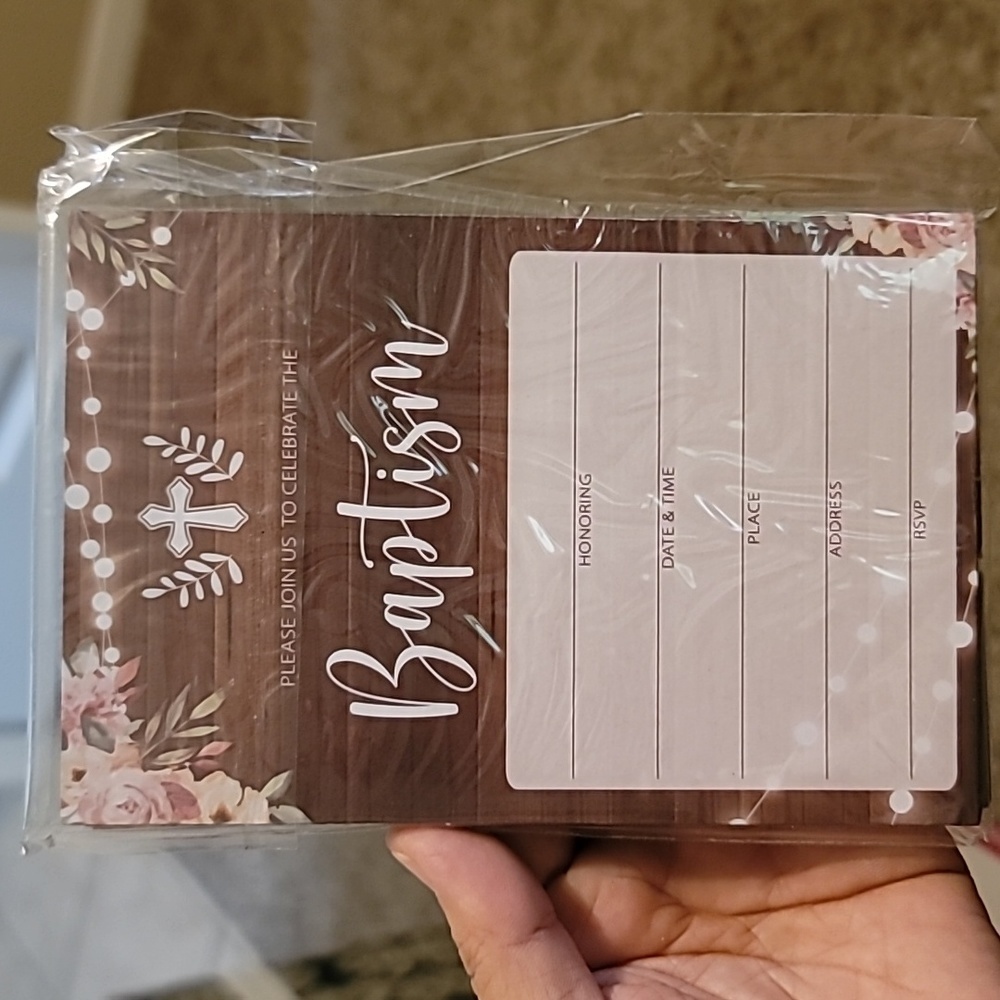 25 Baptismal Invitation New in Packaging